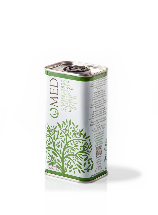 AOVE Ecológico Hojiblanca OMED. Lata 250 ml