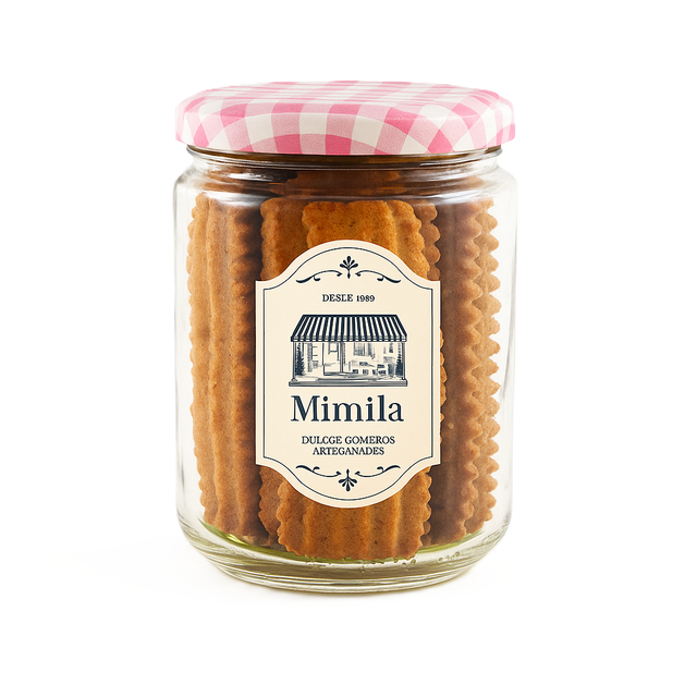 Galletas de mantequilla rizadas. Tarro vidrio 160 g