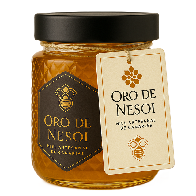 Miel artesanal multifloral. Oro de Nesoi. 420 g