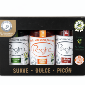 Pack 3 mojos palmeros Regina (suave, picón y dulce). 99 ml x3