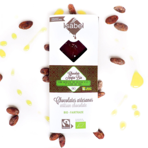 Tableta chocolate negro AOVE y flor de sal Eco 80gr. ISABEL